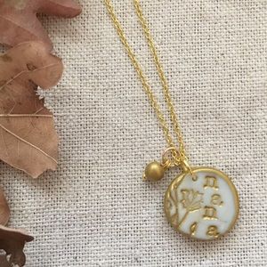 Nana Pendant Necklace, Handcrafted Artisan Gold Letter Jewelry, Grandma Gift
